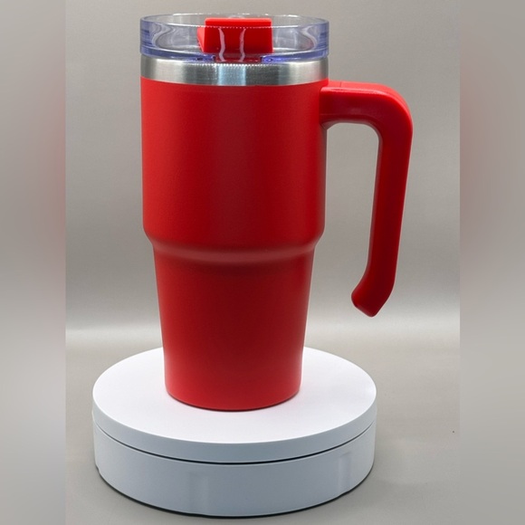 COPY - CUSTOM ENGRAVED/PERSONALIZED 20 oz Grippy Tumbler RED - Picture 4 of 7